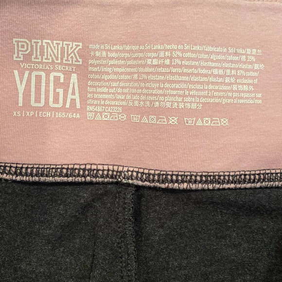 Pink VS Victoria Secret Yoga Legging Pants Jogger Grey Pink Wrap Ankle XS/S - Picture 5 of 5